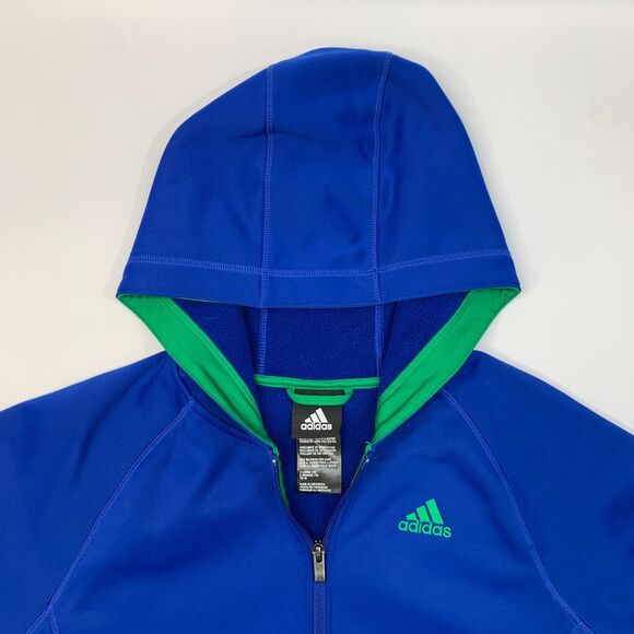 Adidas Hoodie Boys XL Extra Large Surf Fleece Lined Full Zip Long Sleeve Pockets - Picture 4 of 12